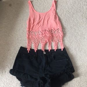 Salmon/ pink tank top